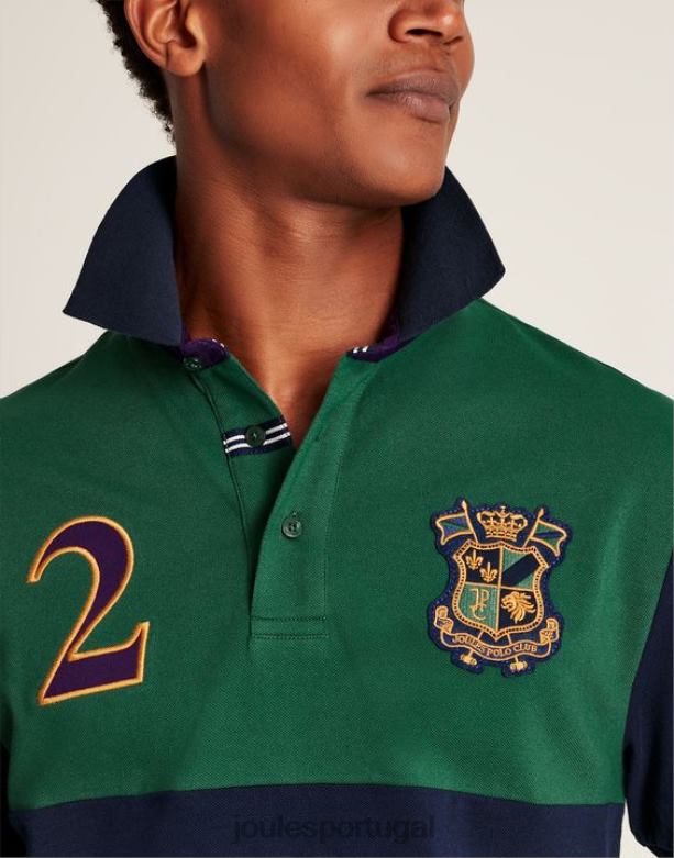 camisa polo decorada homens verde Joules vestuário 2X26V221