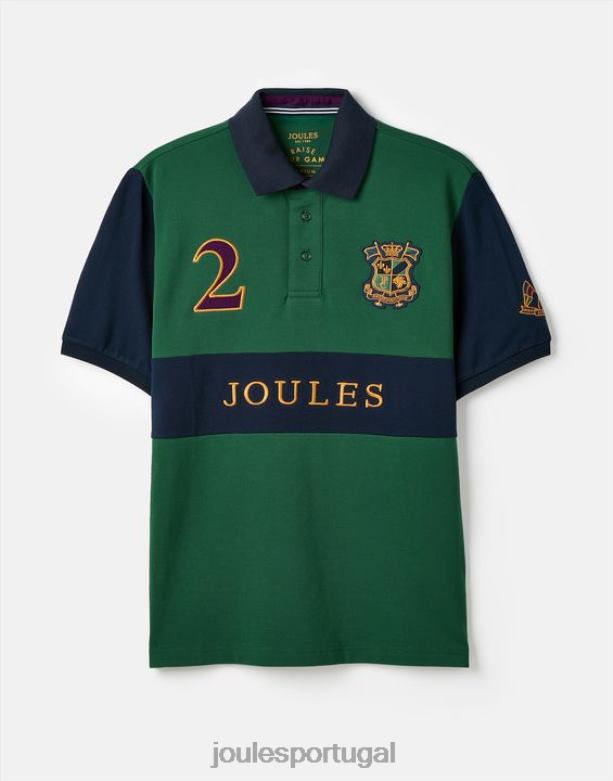 camisa polo decorada homens verde Joules vestuário 2X26V221
