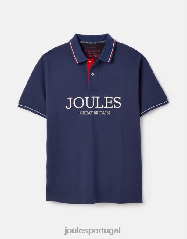 camisa polo homens azul profundo Joules vestuário 2X26V237
