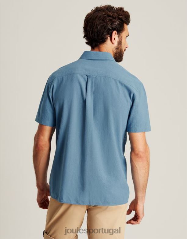 camisa de linho disjuntor homens azul Joules vestuário 2X26V228