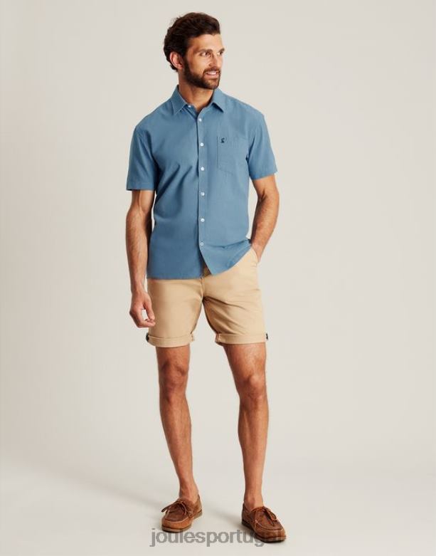 camisa de linho disjuntor homens azul Joules vestuário 2X26V228
