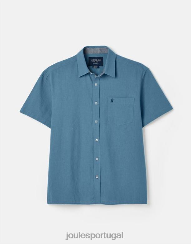 camisa de linho disjuntor homens azul Joules vestuário 2X26V228