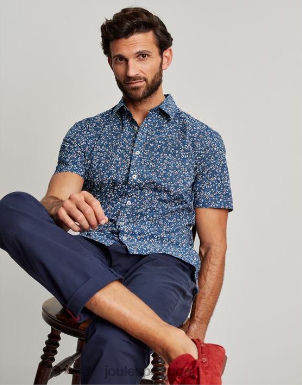 camisa estampada lloyd classic fit homens cantiga azul Joules vestuário 2X26V195