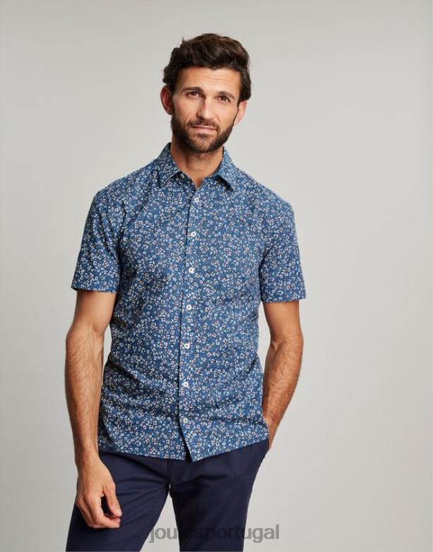 camisa estampada lloyd classic fit homens cantiga azul Joules vestuário 2X26V195