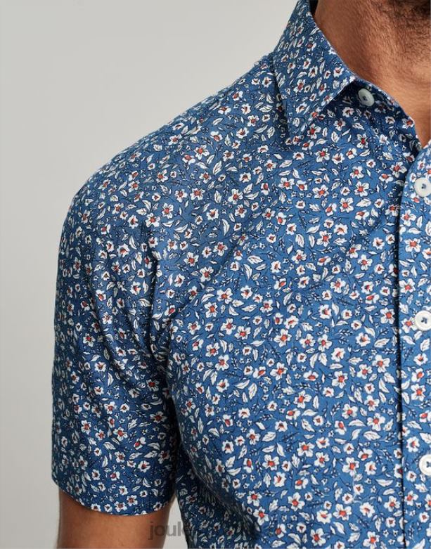 camisa estampada lloyd classic fit homens cantiga azul Joules vestuário 2X26V195