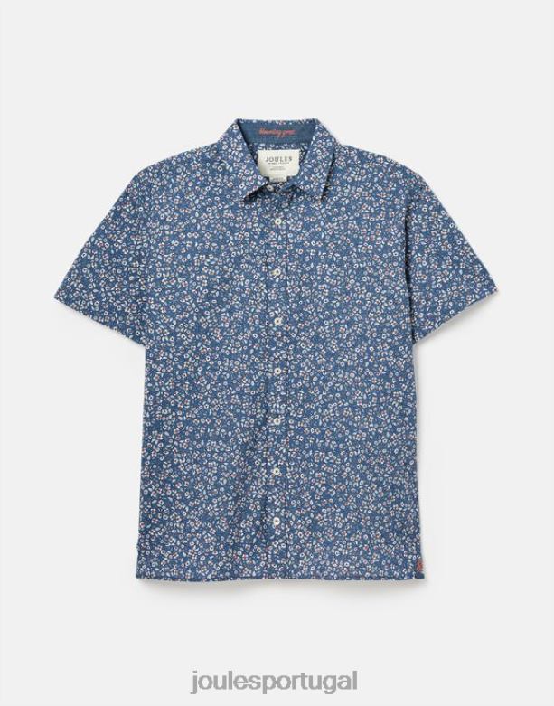 camisa estampada lloyd classic fit homens cantiga azul Joules vestuário 2X26V195
