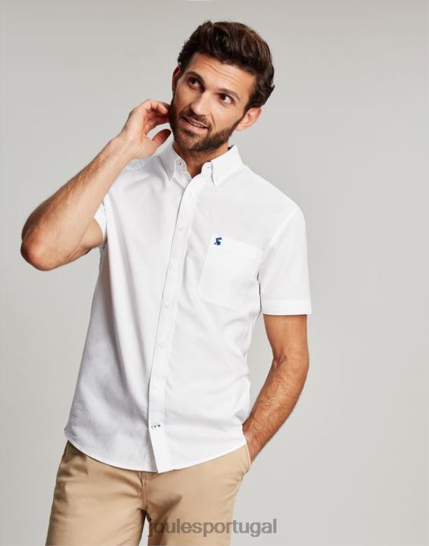 camisa oxford clássica homens branco Joules vestuário 2X26V233