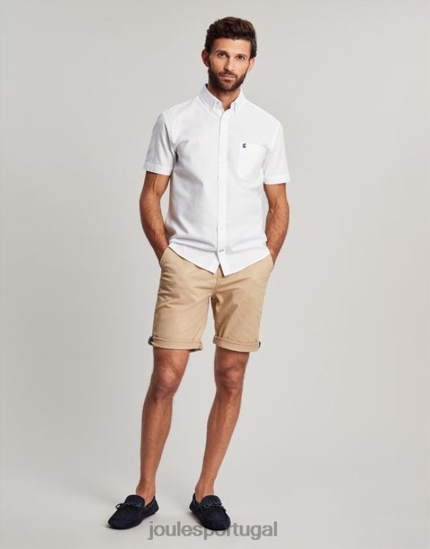 camisa oxford clássica homens branco Joules vestuário 2X26V233