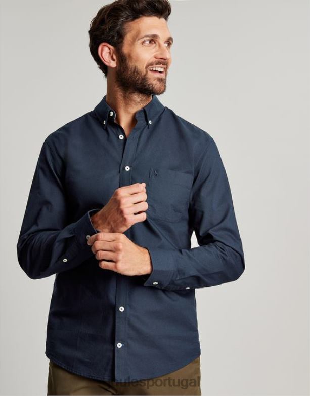 camisa oxford clássica homens marinha francesa Joules vestuário 2X26V164