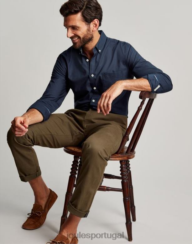 camisa oxford clássica homens marinha francesa Joules vestuário 2X26V164