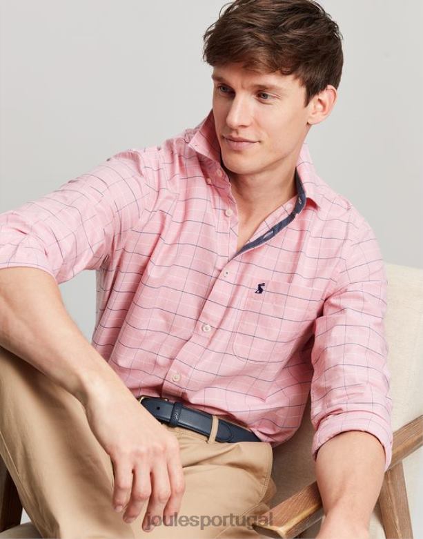 camisa xadrez clássica de manga comprida welford homens cheque rosa Joules vestuário 2X26V247