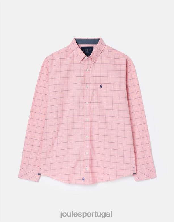 camisa xadrez clássica de manga comprida welford homens cheque rosa Joules vestuário 2X26V247