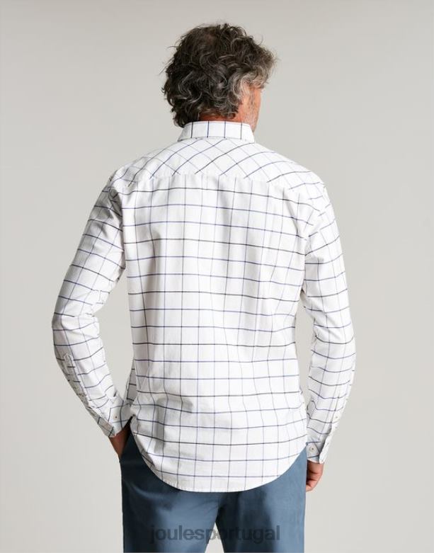 camisa xadrez clássica welford homens cheque branco Joules vestuário 2X26V174