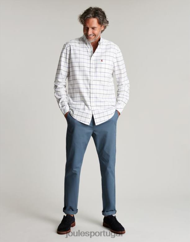 camisa xadrez clássica welford homens cheque branco Joules vestuário 2X26V174