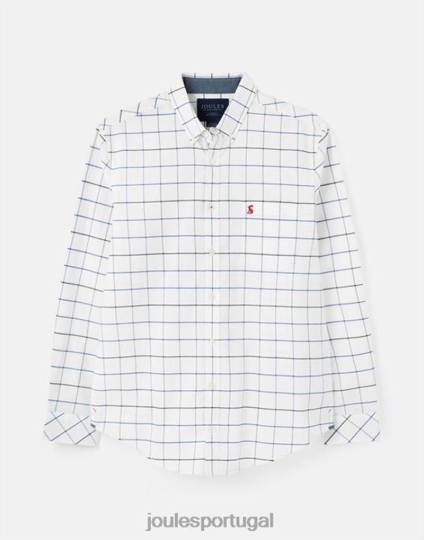 camisa xadrez clássica welford homens cheque branco Joules vestuário 2X26V174