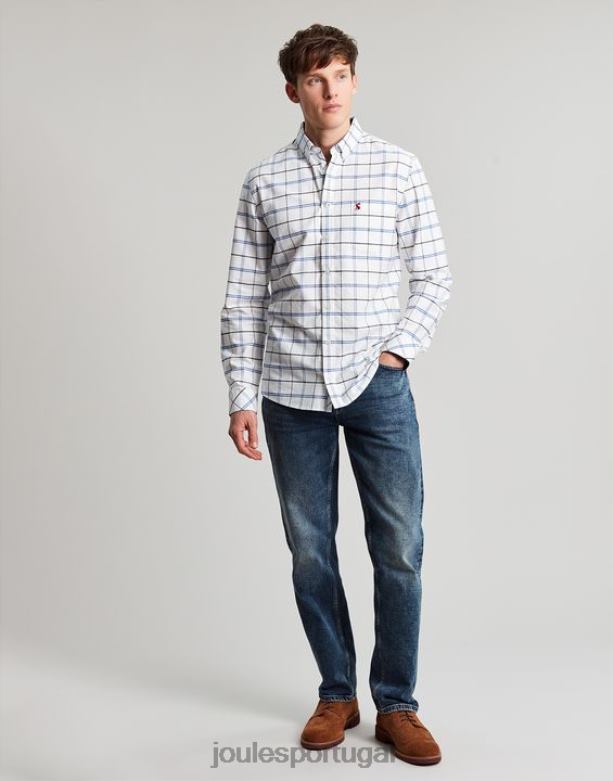 camisa xadrez clássica welford homens cheque da marinha Joules vestuário 2X26V239