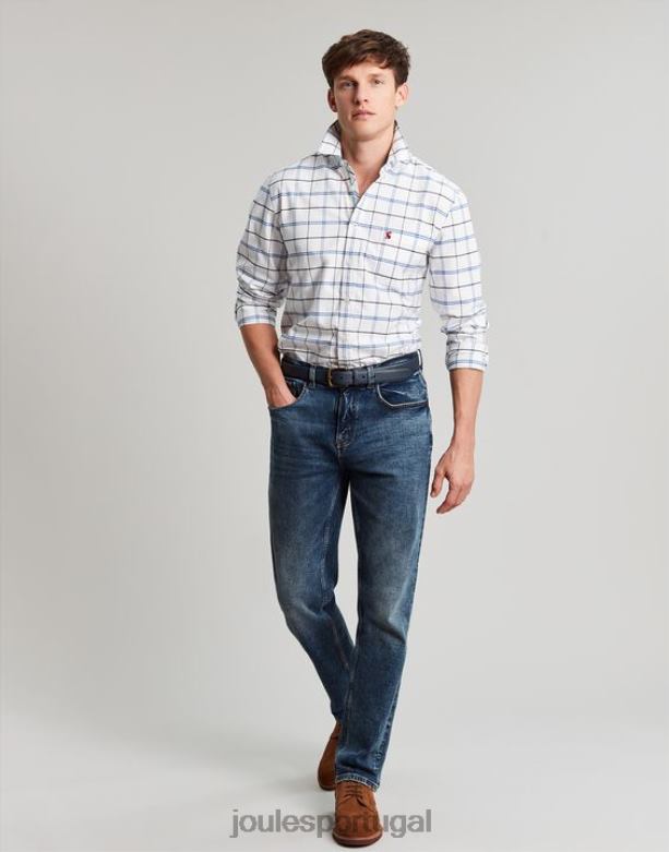 camisa xadrez clássica welford homens cheque da marinha Joules vestuário 2X26V239