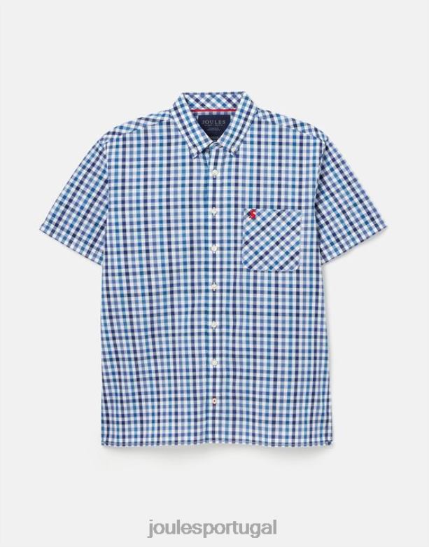 camisa xadrez wilson classic fit homens guingão azul Joules vestuário 2X26V242