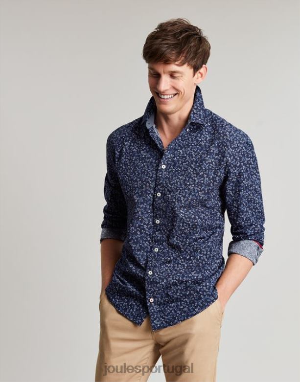 convite camisa estampada classic fit homens cantiga da marinha Joules vestuário 2X26V211