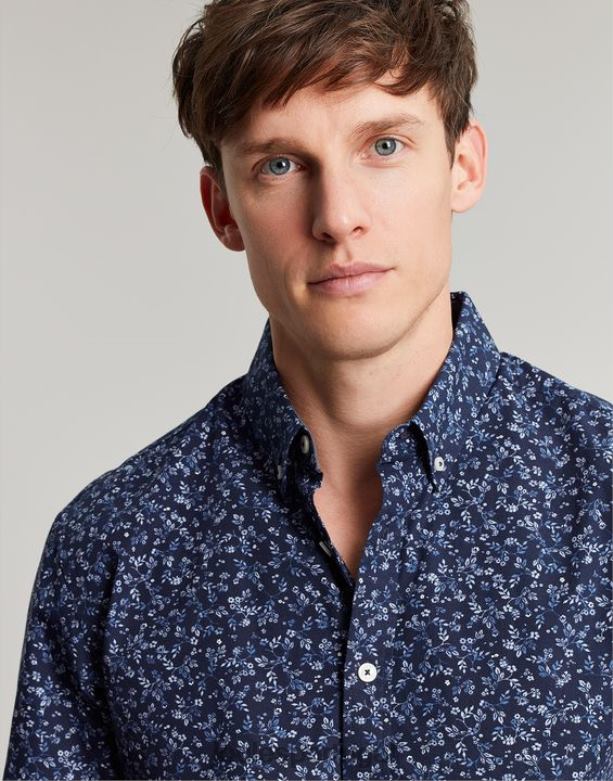 convite camisa estampada classic fit homens cantiga da marinha Joules vestuário 2X26V211