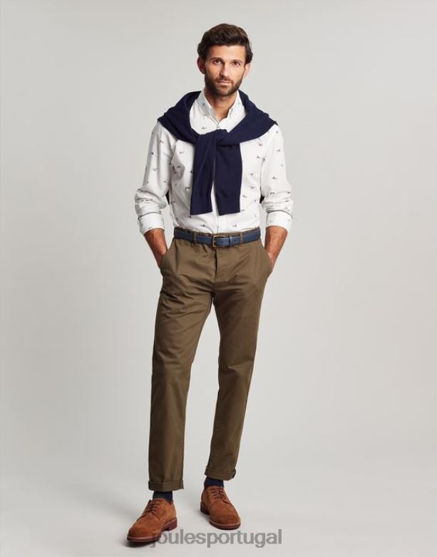 convite camisa estampada classic fit homens patos brancos Joules vestuário 2X26V227
