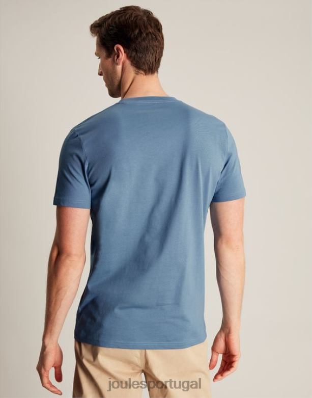 camiseta Denton homens azul Joules vestuário 2X26V191