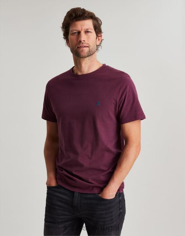 camiseta denton homens Borgonha Joules vestuário 2X26V251