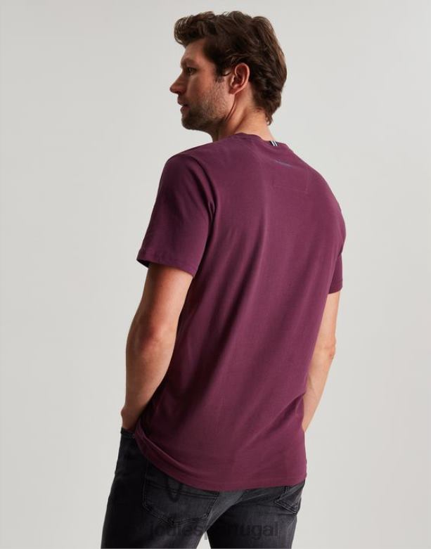 camiseta denton homens Borgonha Joules vestuário 2X26V251