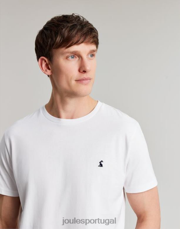 camiseta denton homens branco Joules vestuário 2X26V166