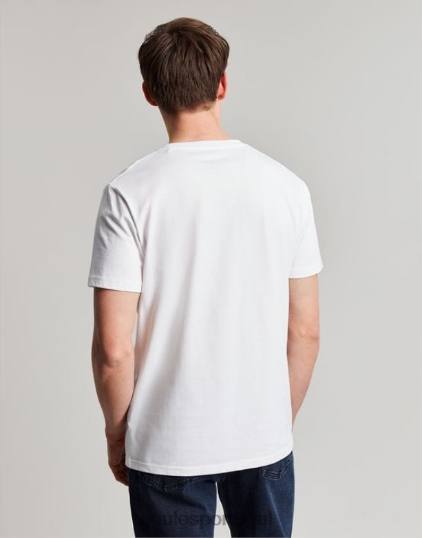 camiseta denton homens branco Joules vestuário 2X26V166
