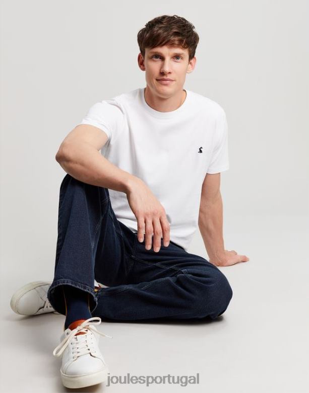 camiseta denton homens branco Joules vestuário 2X26V166