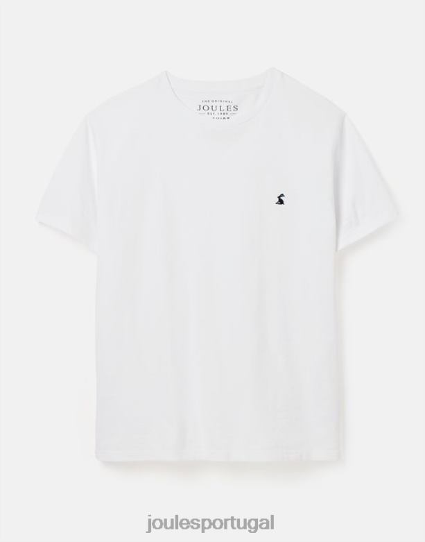 camiseta denton homens branco Joules vestuário 2X26V166