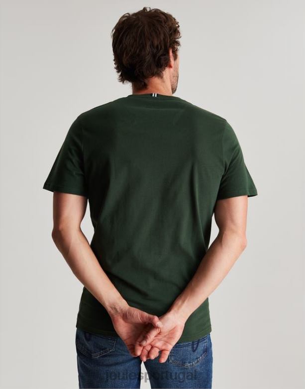 camiseta denton homens corrida verde Joules vestuário 2X26V198