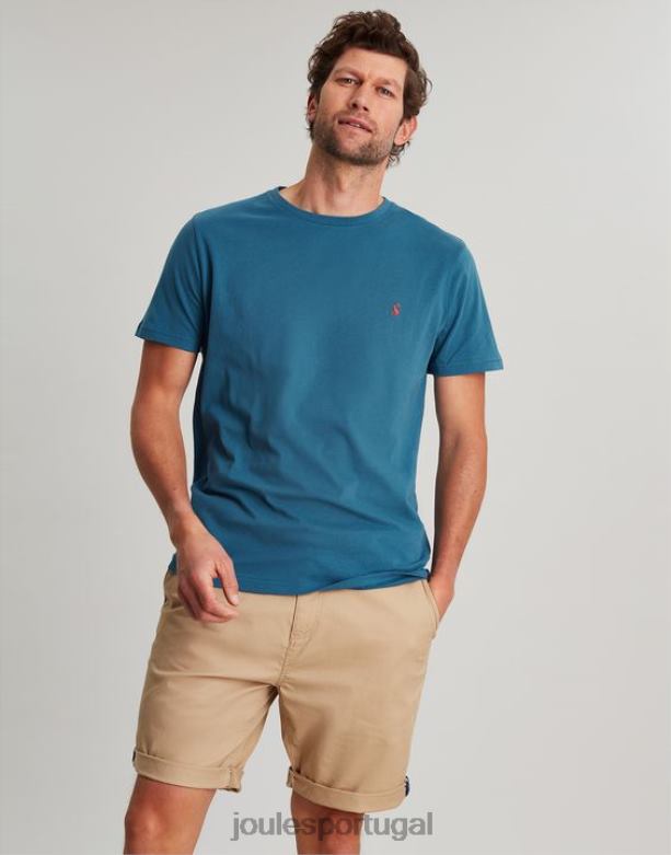 camiseta denton homens turquesa Joules vestuário 2X26V214
