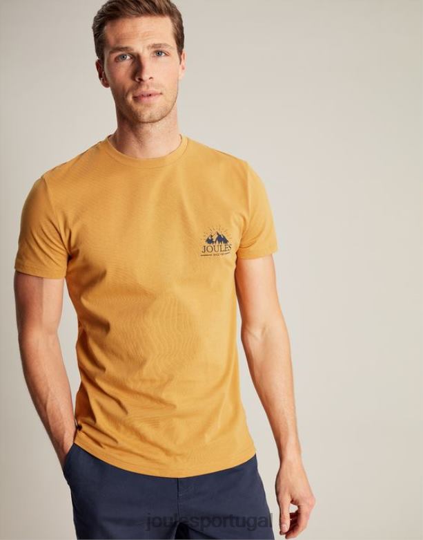 camiseta flynn homens marga amarela Joules vestuário 2X26V177