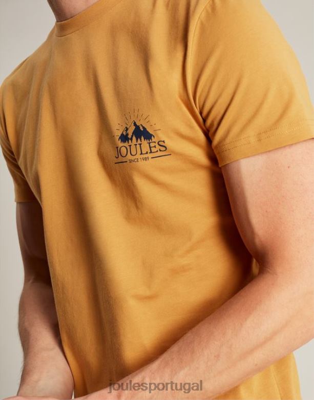 camiseta flynn homens marga amarela Joules vestuário 2X26V177