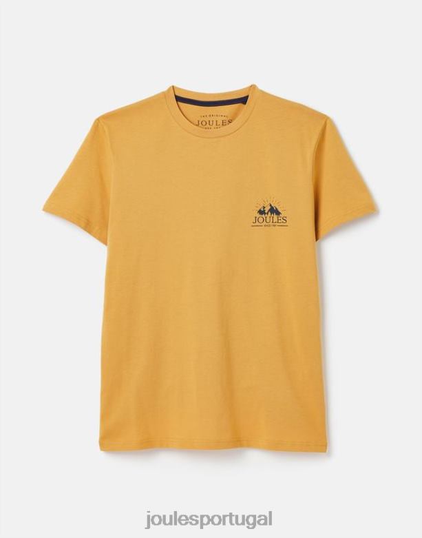 camiseta flynn homens marga amarela Joules vestuário 2X26V177