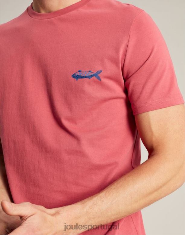 camiseta flynn homens rosa Joules vestuário 2X26V180