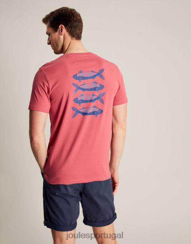 camiseta flynn homens rosa Joules vestuário 2X26V180