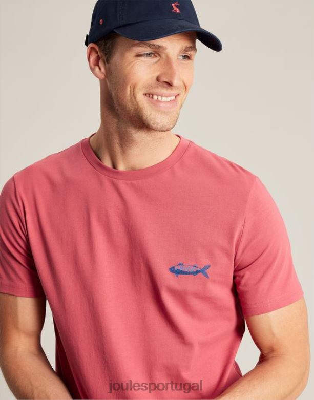 camiseta flynn homens rosa Joules vestuário 2X26V180