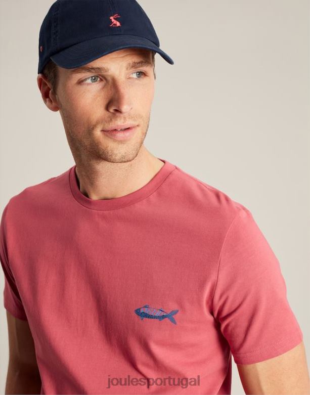 camiseta flynn homens rosa Joules vestuário 2X26V180