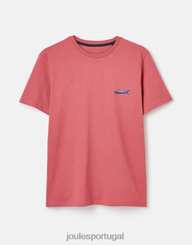 camiseta flynn homens rosa Joules vestuário 2X26V180