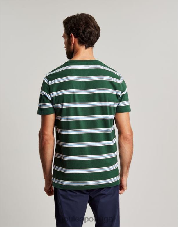 camiseta listrada de barco homens faixa verde mutli Joules vestuário 2X26V209