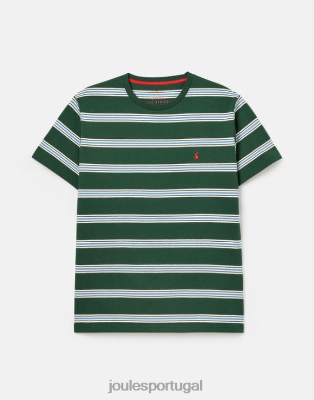 camiseta listrada de barco homens faixa verde mutli Joules vestuário 2X26V209