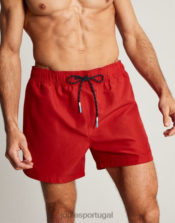 calção de banho simples para galera homens vermelho Joules vestuário 2X26V234