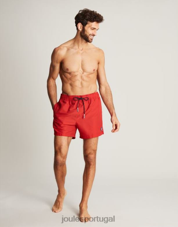 calção de banho simples para galera homens vermelho Joules vestuário 2X26V234