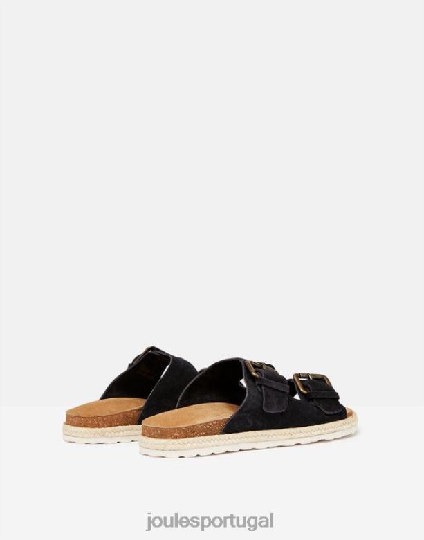 Lucinda camurça fivela sliders mulheres marinha de casaco Joules calçados 2X26V142
