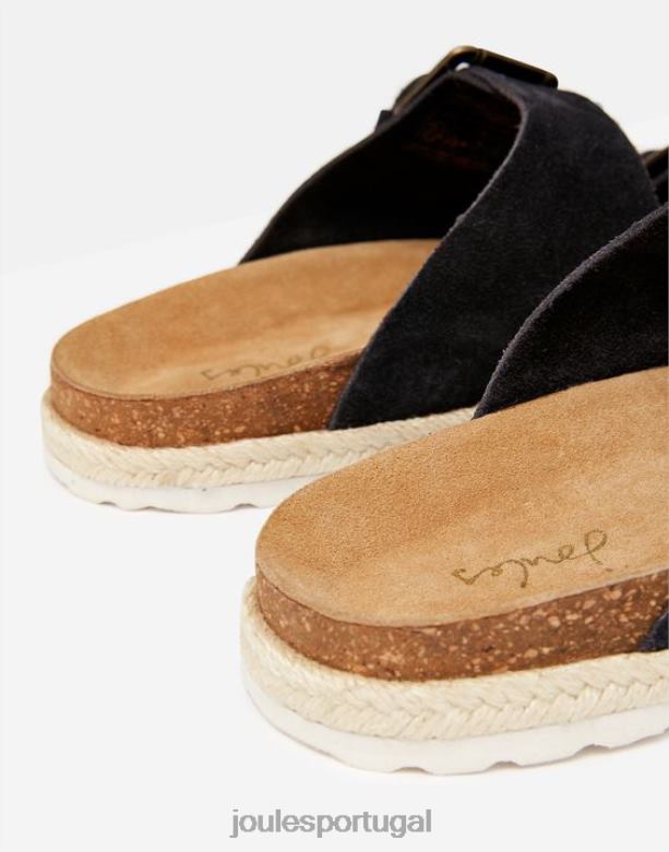 Lucinda camurça fivela sliders mulheres marinha de casaco Joules calçados 2X26V142