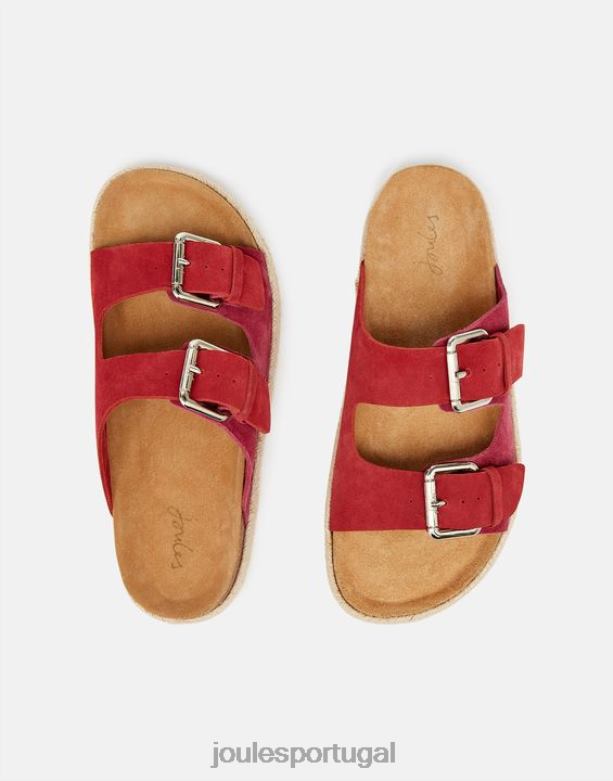 Lucinda camurça fivela sliders mulheres multi rosa Joules calçados 2X26V143