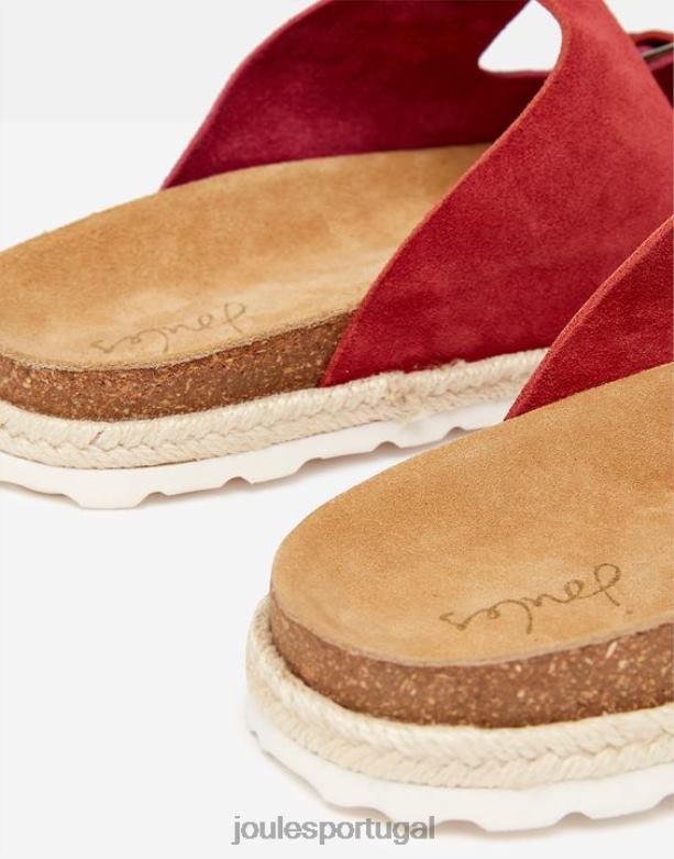 Lucinda camurça fivela sliders mulheres multi rosa Joules calçados 2X26V143